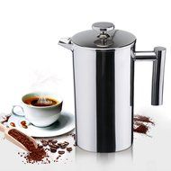 French Press Coffee Maker Double Wall Stainless Steel Coffee Press Tea Espresso Pot 1L 34oz N5