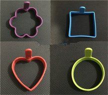 SMO 4 pieces Egg Ring Pancake ring with handle egg shapes Omelette Shaper Fried Frying Cooking Mold Mould Silicon N2