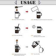 Cafetiere Stainless Steel French Press Coffee Maker Pot Double Wall Espresso Coffee Maker Jug 350ml N6