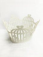 HUAL Cupcake Wrappers 50 Filigree Artistic Bake Cake Paper Cups Birdcage Lace Laser Cut Liner Baking Cup Muffin... N11
