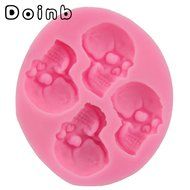 Doinb 7pcs/Set Halloween Skull Witch Candy Cake Pastry Fondant Silicone Molds GJM-9100 N6