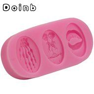 Doinb 7pcs/Set Halloween Skull Witch Candy Cake Pastry Fondant Silicone Molds GJM-9100 N7