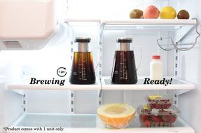 Airtight Cold Brew Iced Coffee Maker and Tea Infuser with Spout - 1.0L Ovalware RJ3 Brewing Glass Carafe with... N4