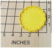 Scalloped Edge Fondant Cookie Cutter and Stamp #1159