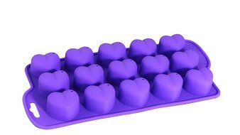 Bakerpan Silicone Chocolate Mold, 1 Inch Heart Shapes, Jello and Ice Tray, Candy Mold, 15 Cavities N2