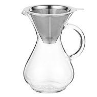CoastLine Pour Over Coffee Carafe | 4 Cup Capacity | Hand Crafted Glass with Handle | Reusable Filter | Perfect... N2