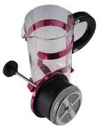 Gourmet Single Serve Raspberry Colored French Press Coffee Brewer N4
