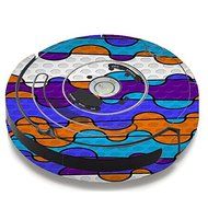 Skin Decal Vinyl Wrap For IRobot Roomba 650 655 Vacuum / Colorful Swirl Print