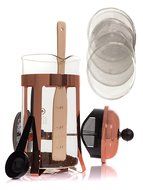 French Press &amp; Tea Infuser 32 | 34 Ounce | 1 Liter Avignon-Copper Cafe Crush Club 12 Pack Bulk Purchase N7