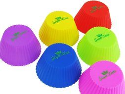 Silicone Baking Cups Reusable Cupcake Muffin Liners, Soap Molds.by siya line N6