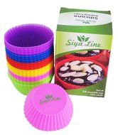 Silicone Baking Cups Reusable Cupcake Muffin Liners, Soap Molds.by siya line N7