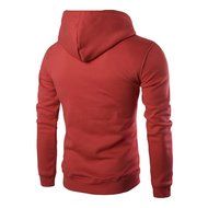 Men's Outwear,Laimeng Cotton Blend Retro Long Sleeve Hoodie Hooded Sweatshirt Tops Jacket Coat Outwear (L, Red) N8