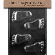 Dress My Cupcake Chocolate Candy Mold, Baby Feet, Baby Shower