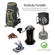 Premium Ceramic Burr Manual Coffee Grinder, Best Coffee Bean Grinder by EcoGrinder - Adjustable, Portable, Stainless... N6