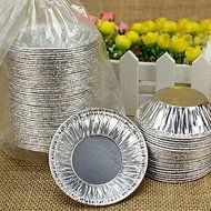 Y&amp;XL&amp;H 50Pcs Disposable Aluminum Foil Cups Baking Bake Muffin Cupcake Tin Mold Round