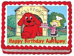 Clifford the Big Red Dog Edible Frosting Sheet Cake Topper - 1/4 Sheet