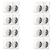 Acoustic Audio CS-IW830 In Wall 8" Speaker 3 Way Home Theater 8 Pair Pack 5600 Watt CS-IW830-8PR
