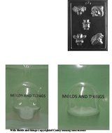 Large 3-D Skull Chocolate candy mold, Day of the dead chocolate candy mold with molding Instructions