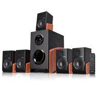 beFree Sound BFS-475W Surround Sound Bluetooth Speaker System &ndash; Wood