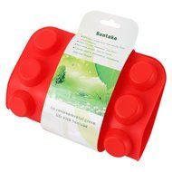 2 Pack - Mini Muffin Pan, 24 Cups Silicone Baking Tray by Suntake(Red)
