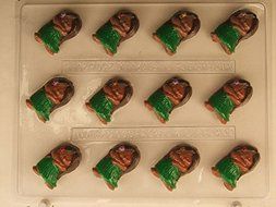 Small Cute Hawaiian girl Bite Size Pieces AO230 All Occasion Chocolate Candy Mold