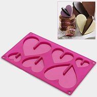 Y&amp;XL&amp;H Cookie Icecream Cake Sweet 3D Heart Chocolate Candy Silicone Mould Mold Tray Sugarcraft Baking Muffin Pan N2