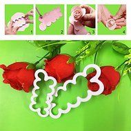 Y&amp;XL&amp;H Food Grade Plastic Rose Flower Petal Mold Fondant Chocolate DIY Cutter Mould For Decorating White Cake... N3