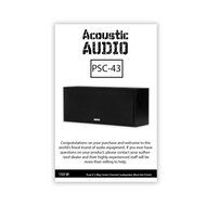 Acoustic Audio PSC-43 Center Channel Speaker (Black) N3