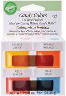 Candy Colors .25oz 4/Pkg-Yellow, Orange, Red &amp; Blue