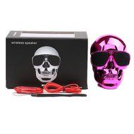 LANSHENG(Silver) Plastic Metallic SKULL Wireless Bluetooth Speaker Sunglass NFC Speaker