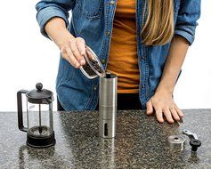 Brewer's Mark Burr Manual Coffee Grinder for Richer Aroma and Flavor than Electric Coffee Bean Mills N7