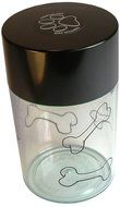 Pawvac 6 Ounce Vacuum Sealed Pet Food Storage Container; Black Cap &amp; Clear Body/Black Treats