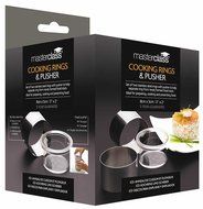 Master Class Stainless Steel Cooking Rings and Pusher MCRINGPUSH N2