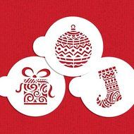 Modern Christmas Cookie Stencil Set by Designer Stencils