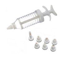 Autek 8 Tips Nozzle Cake Syringe Cupcake Decorating Icing Piping Gun Set Tool Kit New(3dmold-64) N5