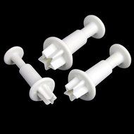 Generic Star Plunger Cutter Mold Fondant Cake Decorating Kitchen Mould DIY Tools Pack of 3 Pcs Color White