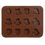 12 Hole Owl Shape Silicone Chocolate Mold by uGen! FDA approved, BPA free,eco-friendly,non-toxic.Wide Range Temperature...