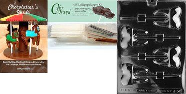 Cybrtrayd J034 Tooth Lolly Chocolate Candy Mold with Exclusive Cybrtrayd Copyrighted Chocolate Molding Instructions N8