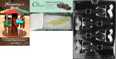 Cybrtrayd J034 Tooth Lolly Chocolate Candy Mold with Exclusive Cybrtrayd Copyrighted Chocolate Molding Instructions N9