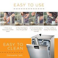 Swift Coffee Grinder | Premium Portable Stainless Steel Manual Coffee Grinder Mill with Adjustable Ceramic Burr... N2