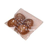 Harulu 100 pcs Lace Self Adhesive Cookie Candy Package Gift Bags Cellophane Birthday (Lace bow) N8