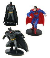 Batman and Superman -- 3 DC Comics Super Heroes Figurines - Cake Toppers -
