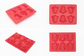 Silicone Ice Cubes Trays Molds for Star Wars Candy Gummy Chocolate Crayon Soap - Set of 6 N6