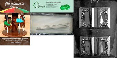 Cybrtrayd R002 Book Chocolate Candy Mold with Exclusive Cybrtrayd Copyrighted Chocolate Molding Instructions plus... N3