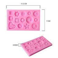 Genenic Baking Tool Cake Decorating Chocolate Sugarcraft Mold Buttons Mould Flower N6
