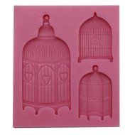 Funshowcase Wedding Filigree Love Bird Cages Silicone Mold for Sugarcraft, Cake Decoration, Cupcake Topper, Chocolate...