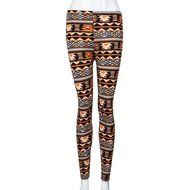PHOTNO Fashion Women Lady Elasticity Skinny Tribal Printed Stretchy Pants Leggings N31