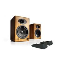 Audioengine A5+ Premium Powered Bookshelf Speakers With Stands - Pair (Bamboo/Black)