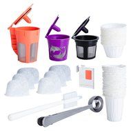 Reusable K Cups and Carafe for Keurig 2.0 Bundle with Water Filters, Disposable Filers and Coffee Accessories... N2