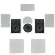 Theater Solutions TST87 In Wall and In Ceiling 8" Speakers 2000W Home Theater 7.2 Speaker System